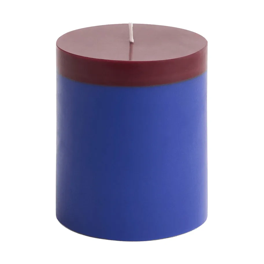 Silo Candle blokklys, Royal blue-bordeaux, Ø9,5×11 cm HAY