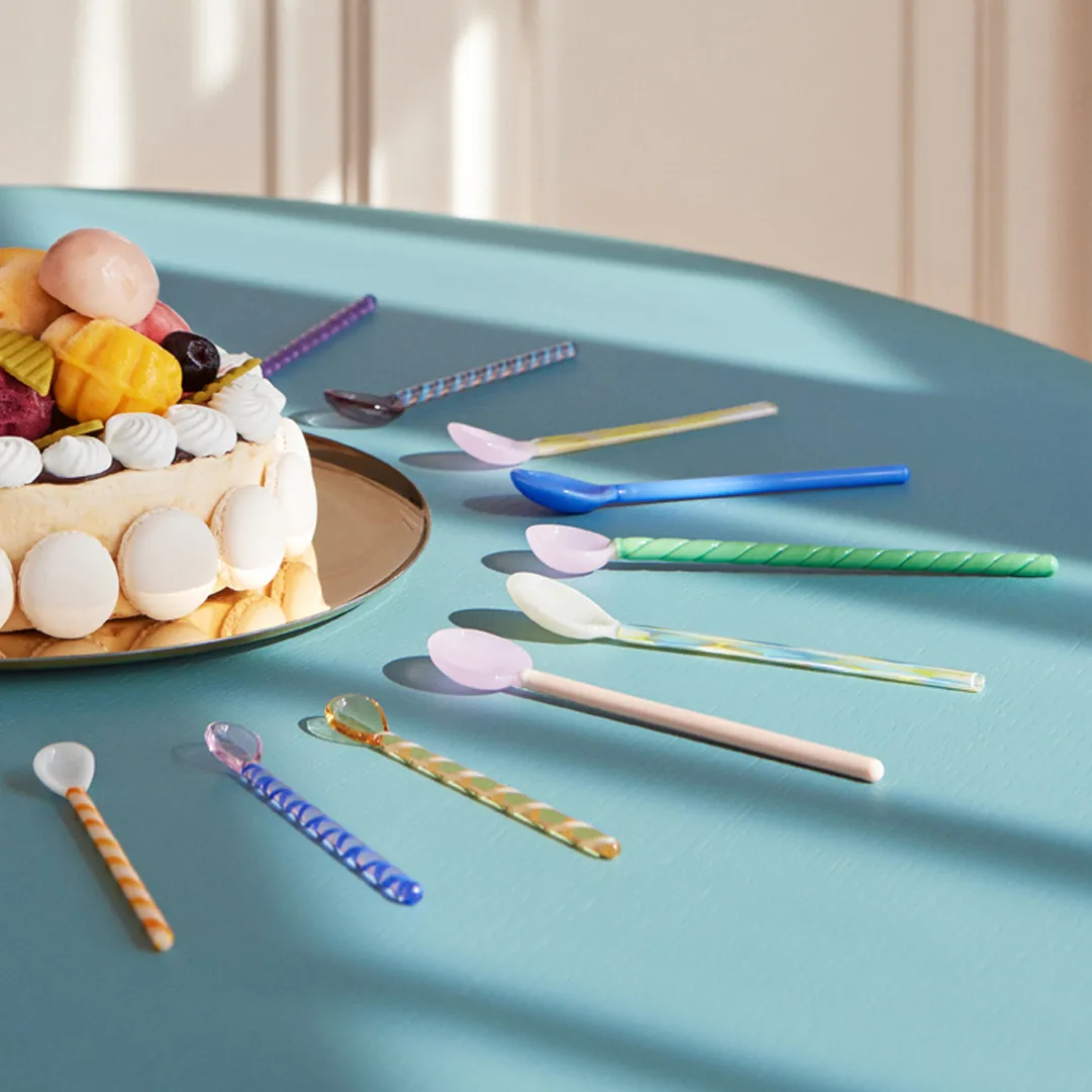 Spice glasskje 3-stk., Amber-light pink-white HAY