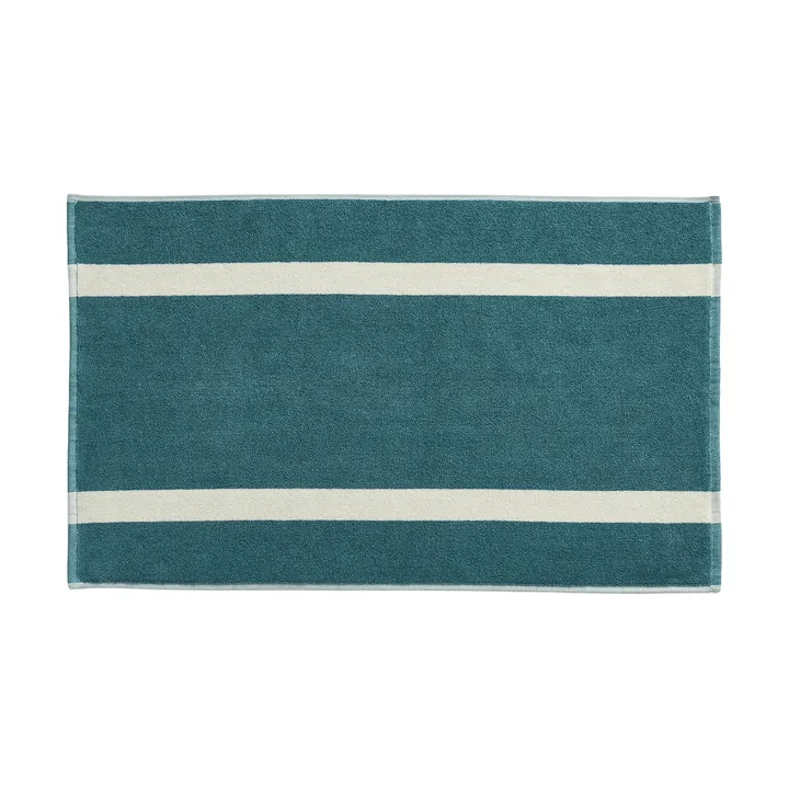 Stripe baderomsmatte - Petrol blue, 50×80 cm - HAY