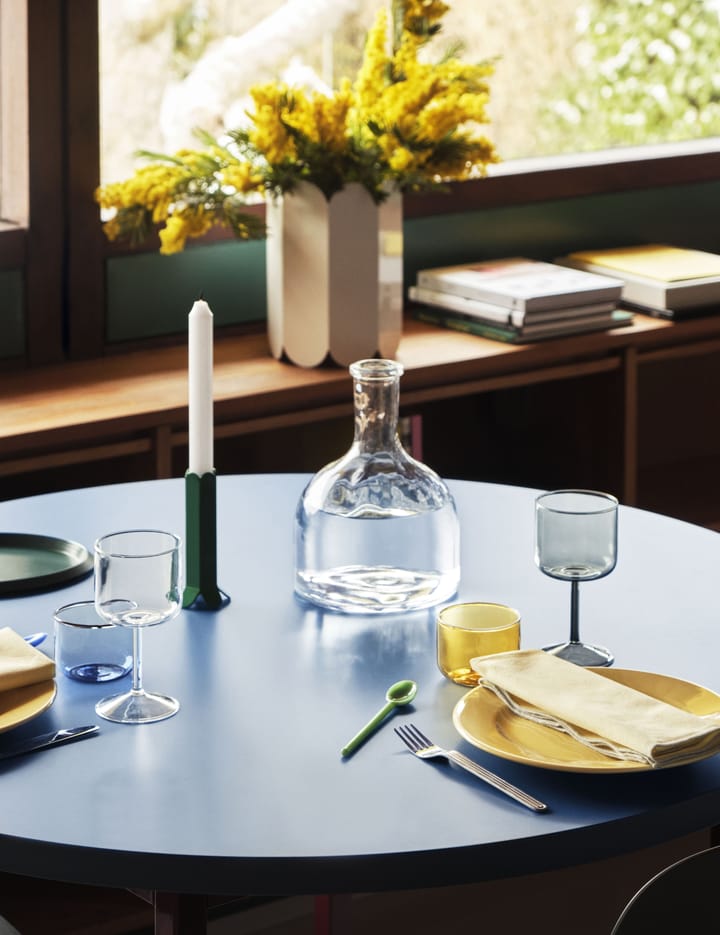 Tint glass 20 cl 2-stk., Lyseblå-rød kant HAY