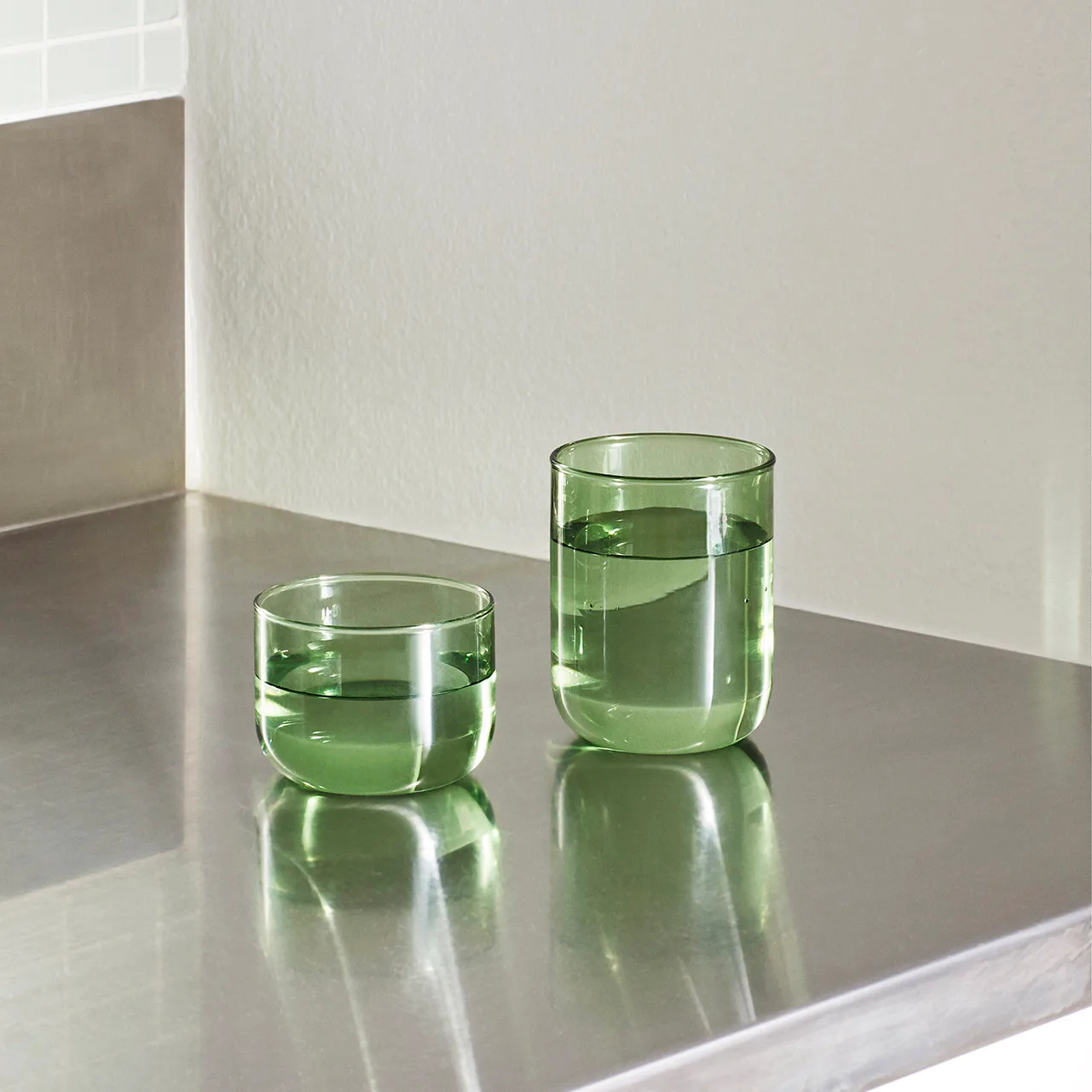 Tint tumblerglass 30 cl 2-stk., Green HAY