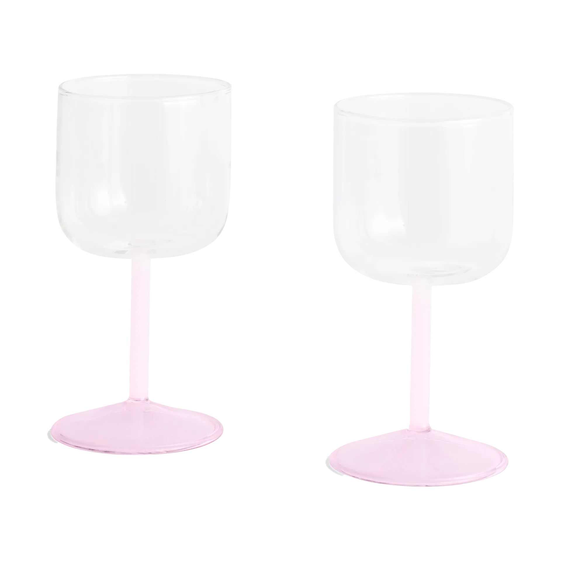 Tint vinglass 25 cl 2-pakning, Clear-jade light pink-light pink HAY