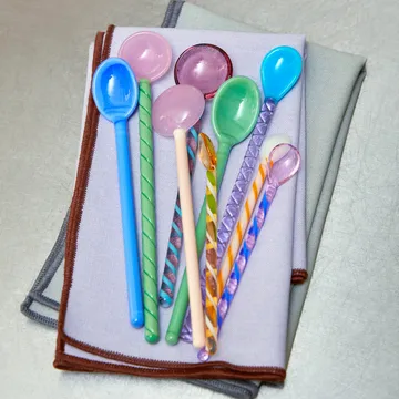 Twist glasskje 2-stk. - Turquoise-light pink - HAY