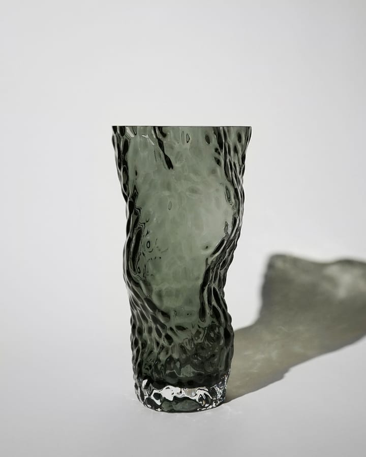 Ostrea Rock vase glass 30 cm, Midnight blue Hein Studio