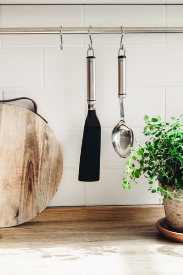 Heirol Steely nylonspatula - Svart-rustfritt stål - Heirol