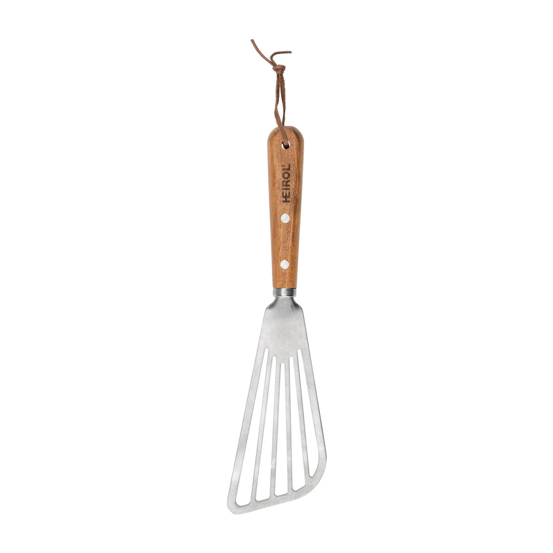 Rustfri stekespade med hull 30 cm, Bøk Heirol