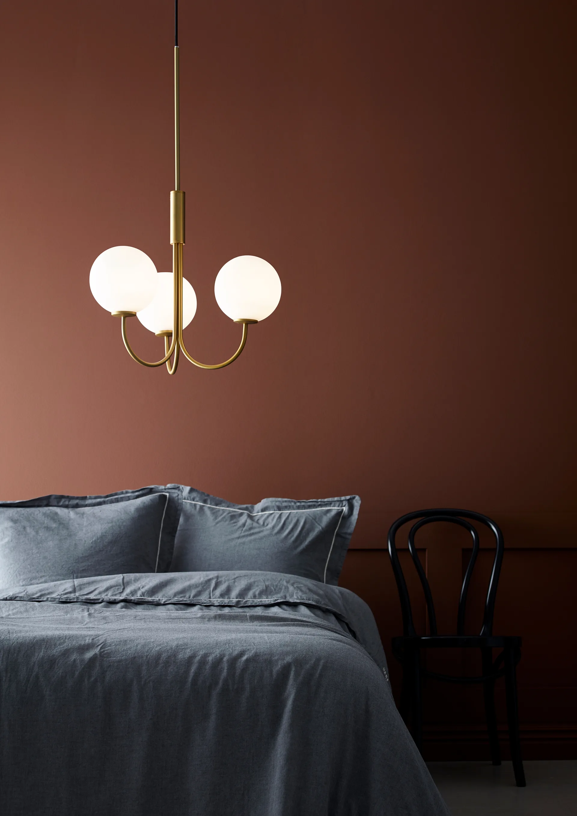 Ballon lysekrone 60x45 cm, messing, Ø45 cm Herstal