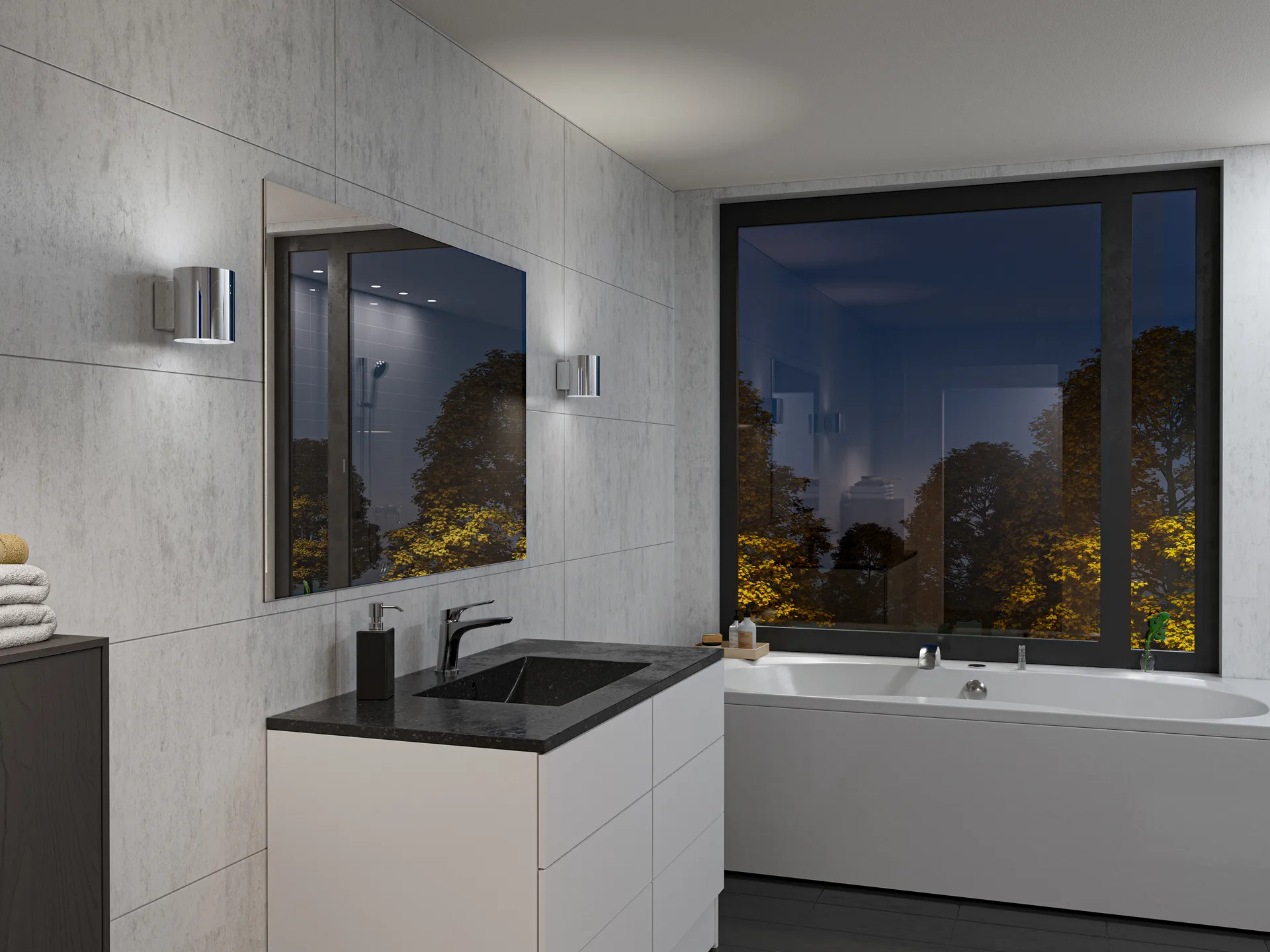 Evoke vegglampe small, Krom Herstal