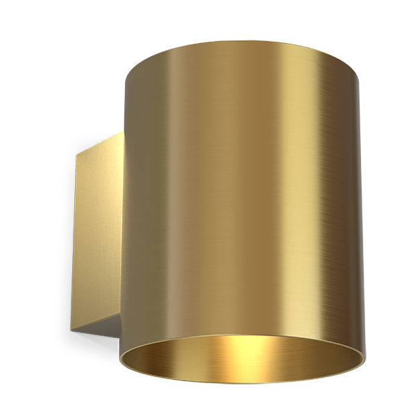 Herstal - Evoke Vegglampe IP44 Small Satin Brass/Satin Brass