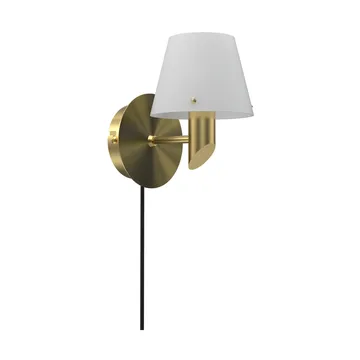 Gil vegglampe - Satin brass-opal glass - Herstal