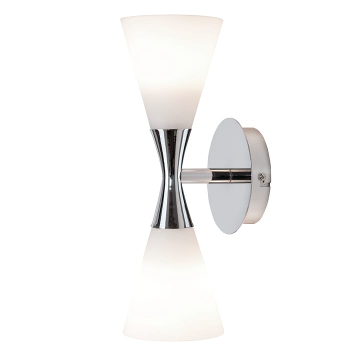 Harlekin duo vegglampe, krom-hvit Herstal