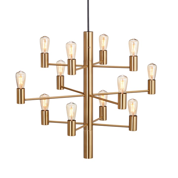 Manola 12 lysekrone, Satin brass Herstal