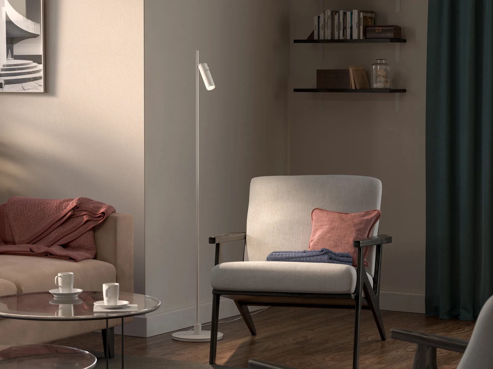 Pipeline gulvlampe, Matthvit Herstal