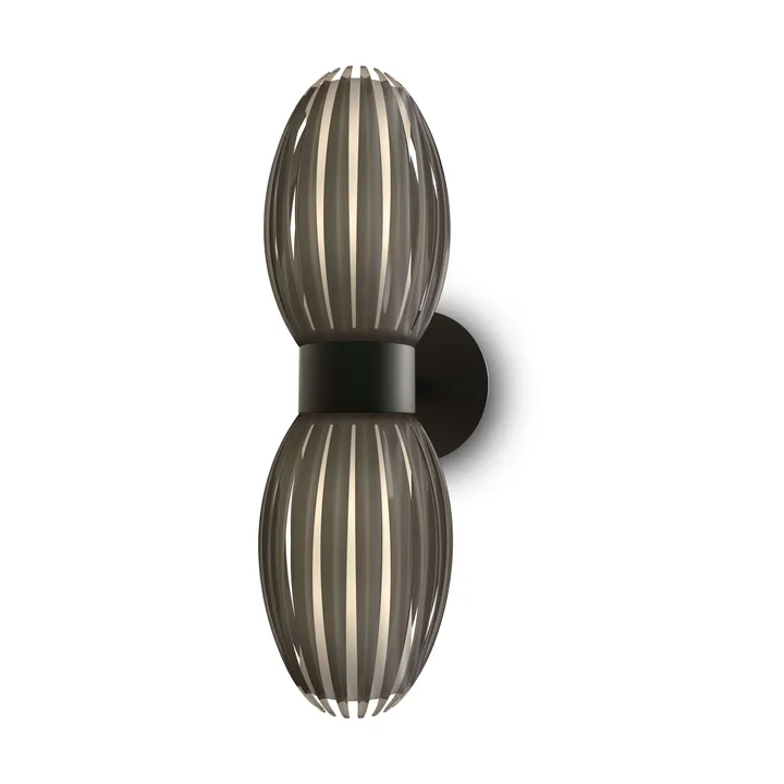 Tentacle vegglampe duo 34 cm - Svart-røkfarget - Herstal