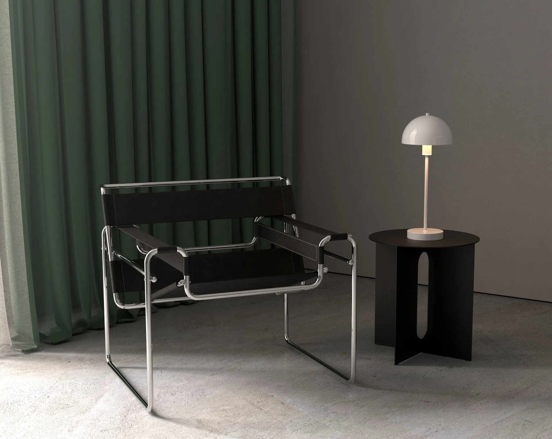 Vienda bordlampe, Putty grey Herstal