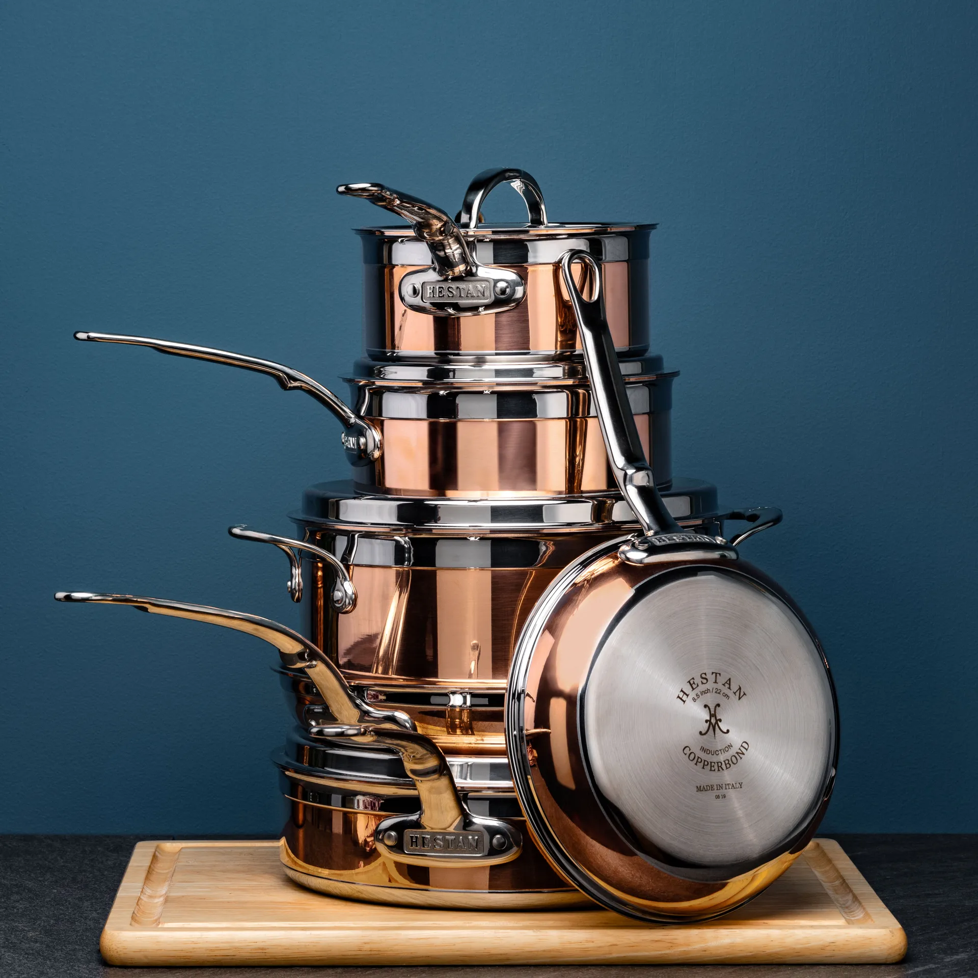 Hestan Copperbond gryte- og stekepannesett, 10 deler Hestan
