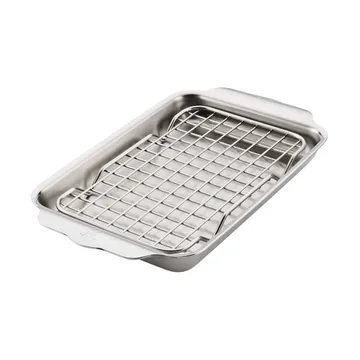 Hestan Ovenbond bakeplate med avkjølingsrist - Rustfritt stål, 16,8x28,8 cm - Hestan