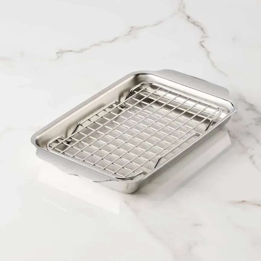 Hestan Ovenbond bakeplate med avkjølingsrist, Rustfritt stål, 16,8x28,8 cm Hestan