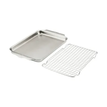 Hestan OvenBond kvadratpanne med stekerist - Rustfritt stål, 24x39 cm - Hestan