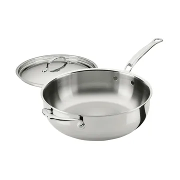 Hestan ProBond Luxe allroundpanne med lokk - Rustfritt stål, hjelpekshåndtak - Hestan