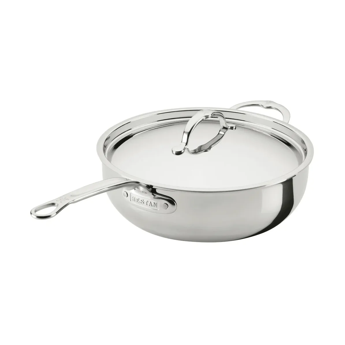Hestan ProBond Luxe allroundpanne med lokk, Rustfritt stål, hjelpekshåndtak Hestan