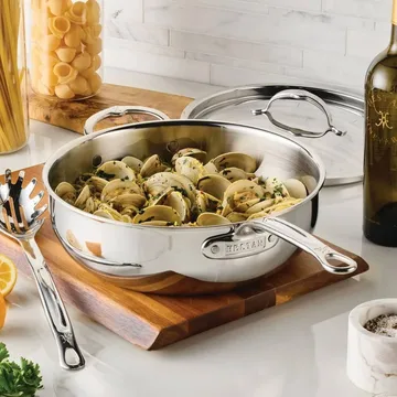Hestan ProBond Luxe allroundpanne med lokk - Rustfritt stål, hjelpekshåndtak - Hestan