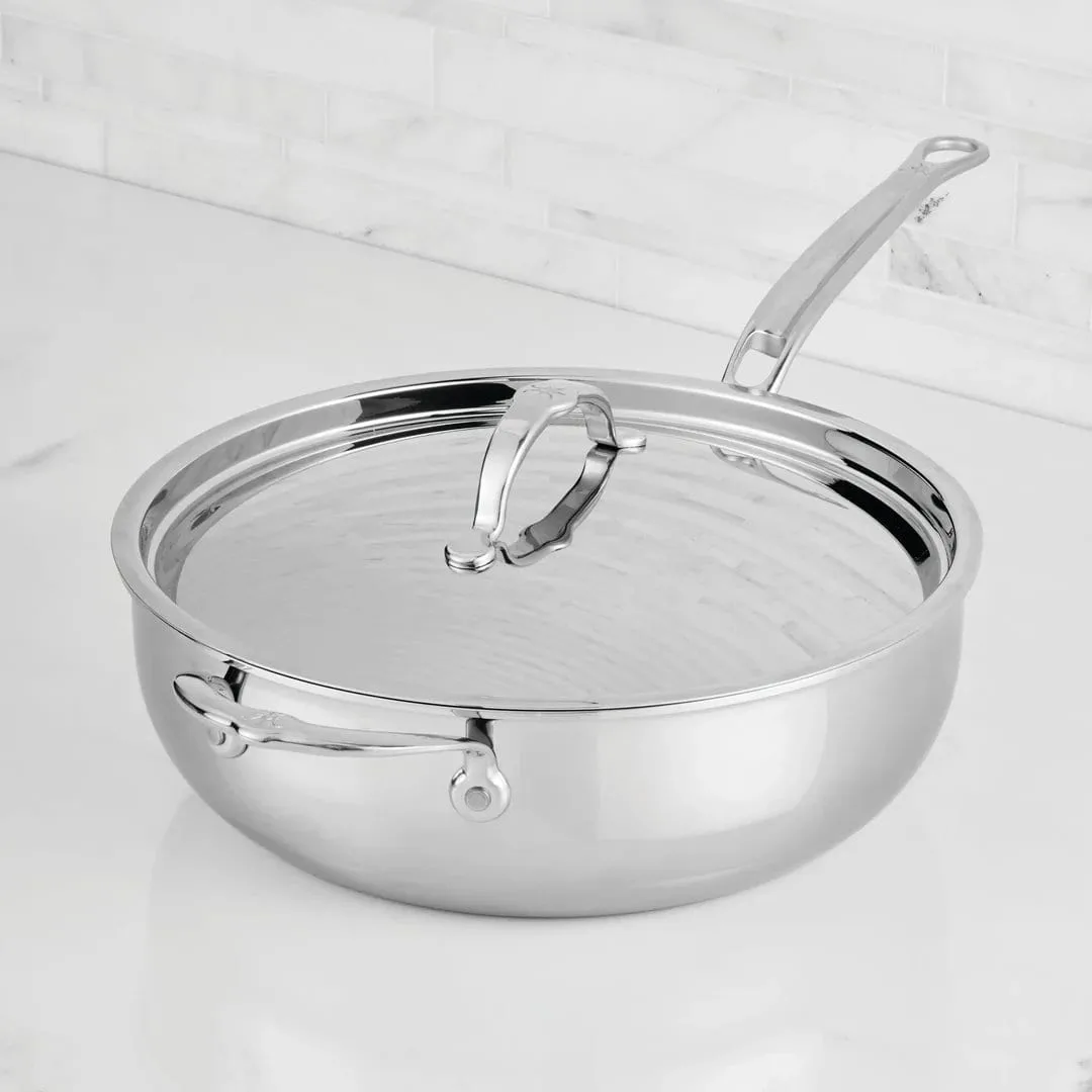 Hestan ProBond Luxe allroundpanne med lokk, Rustfritt stål, hjelpekshåndtak Hestan