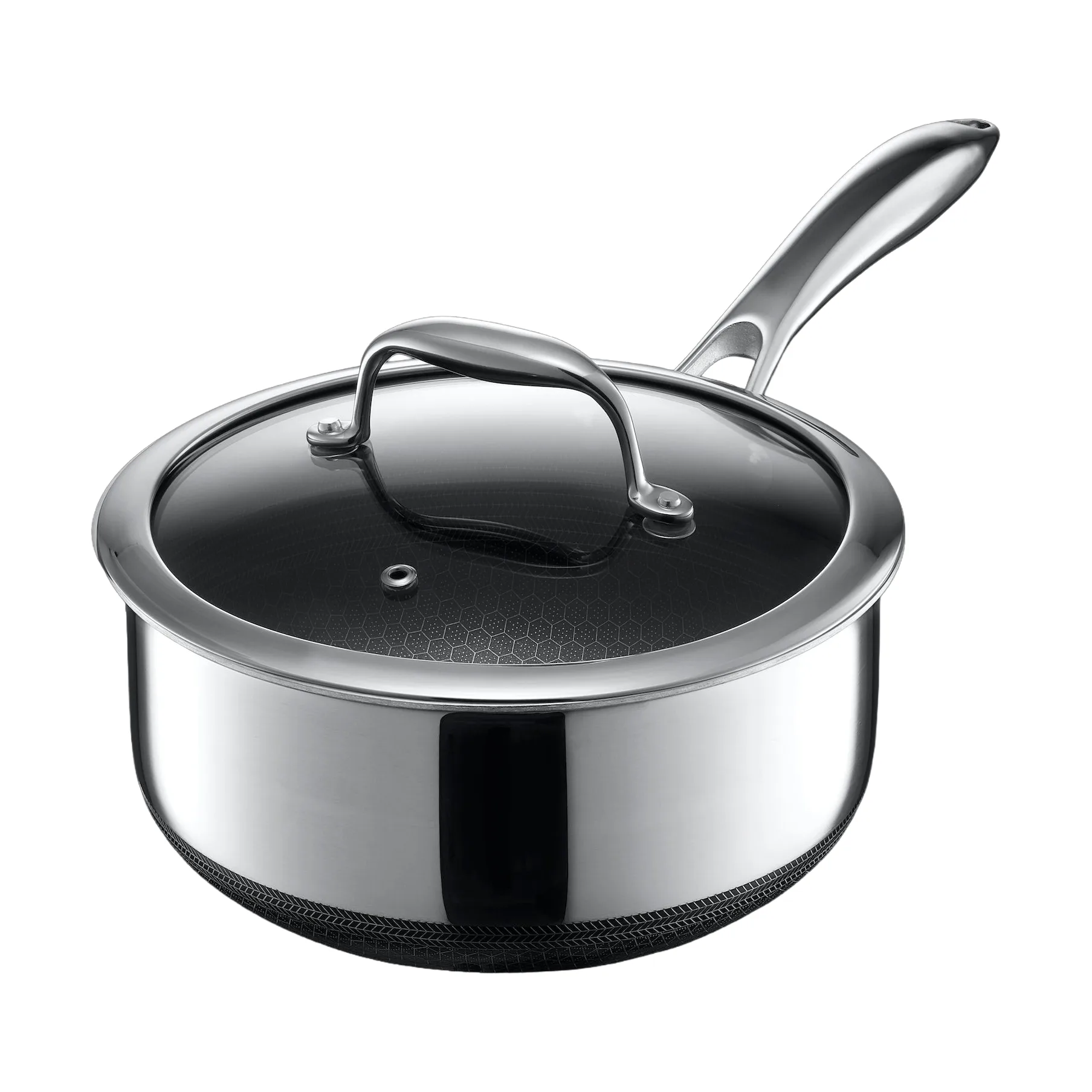 Hexclad gryte med lokk hybrid, 2,8 L Hexclad