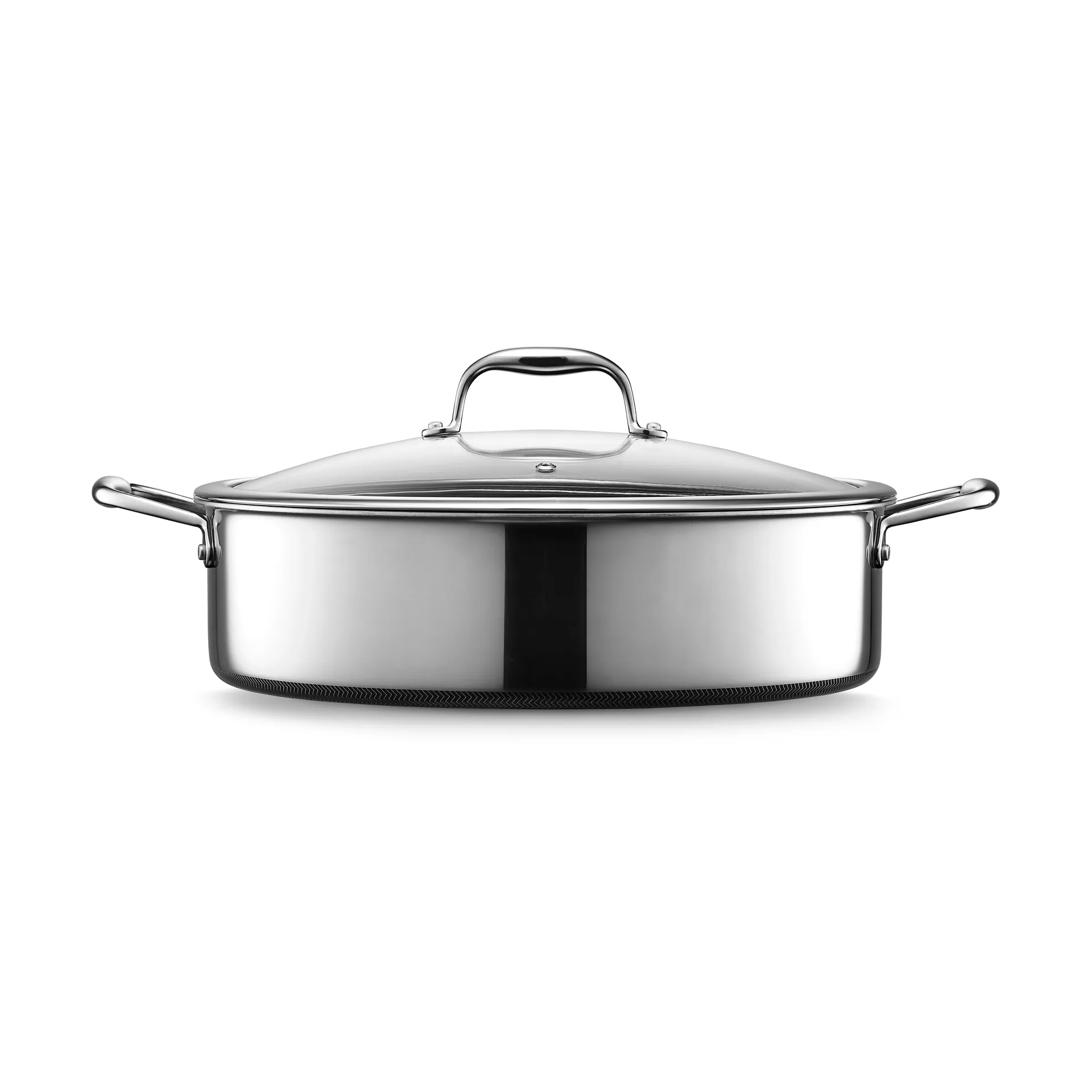 Hexclad hybrid sautépanne 6,6 L, Sølv Hexclad
