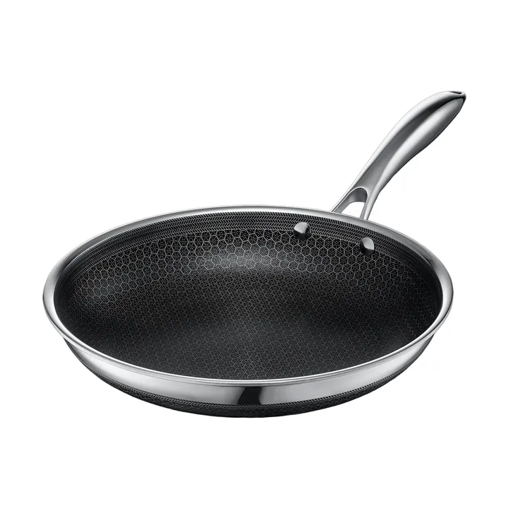 Hexclad Hybrid stekepanne 26 cm - Rustfritt stål-svart - Hexclad