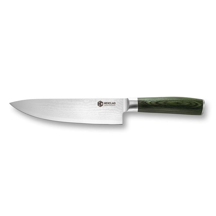 Hexclad kokkekniv 67-lag Damaskus 20 cm - Grønn - Hexclad