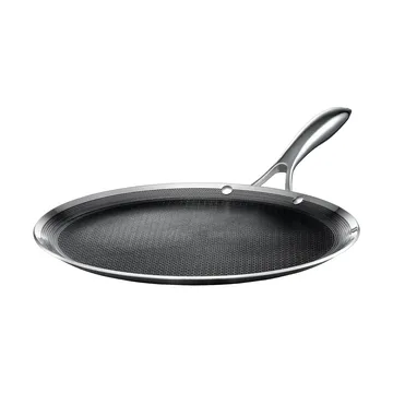 Hexclad stekeplate hybrid Ø30 cm - Rustfritt stål-sort - Hexclad