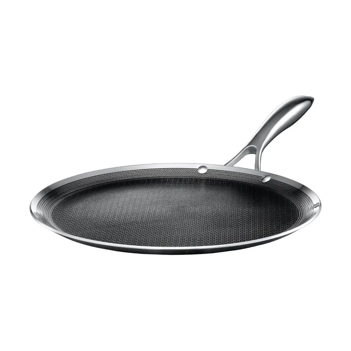 Hexclad stekeplate hybrid Ø30 cm - Rustfritt stål-sort - Hexclad