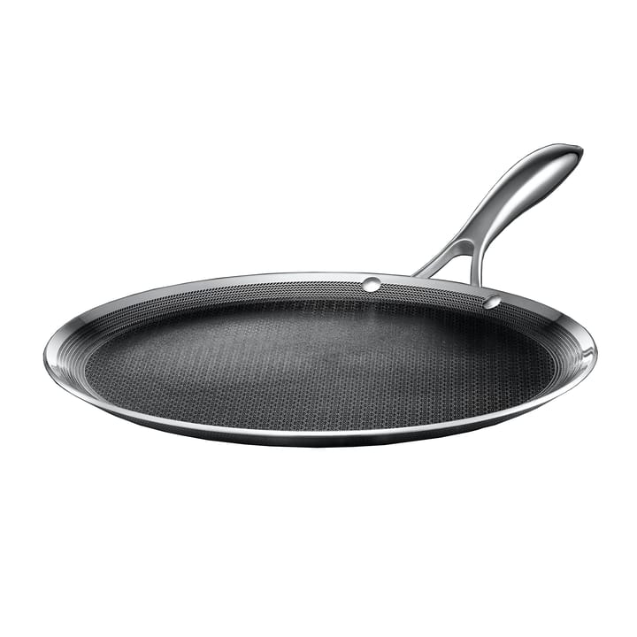 Hexclad stekeplate hybrid Ø30 cm - Rustfritt stål-sort - Hexclad