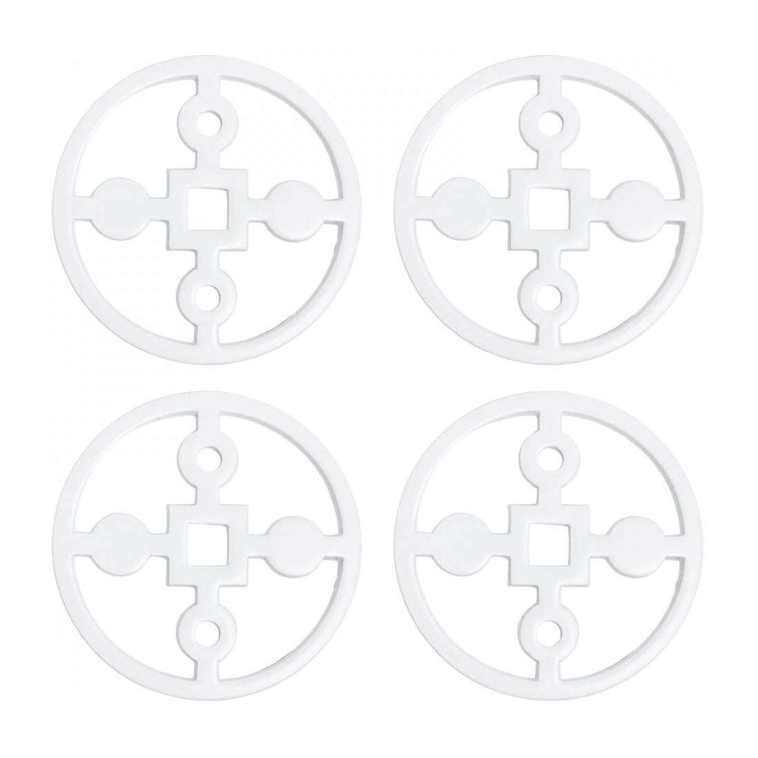 Hilke Collection Anima Gemella glassunderlag 4-pakning Hvit