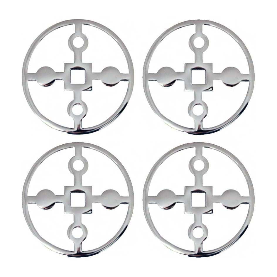 Hilke Collection Anima Gemella glassunderlag 4-pakning Nikkelbelagt messing