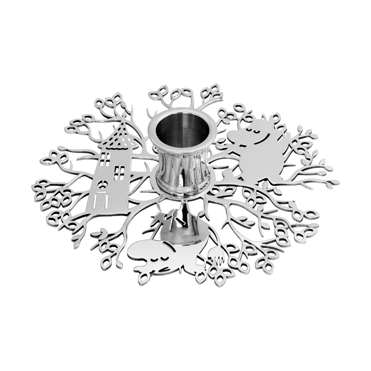Hilke - Hilke x Mummi No.1 lysestake 13,2x3,3 cm nikkelbelagt messing