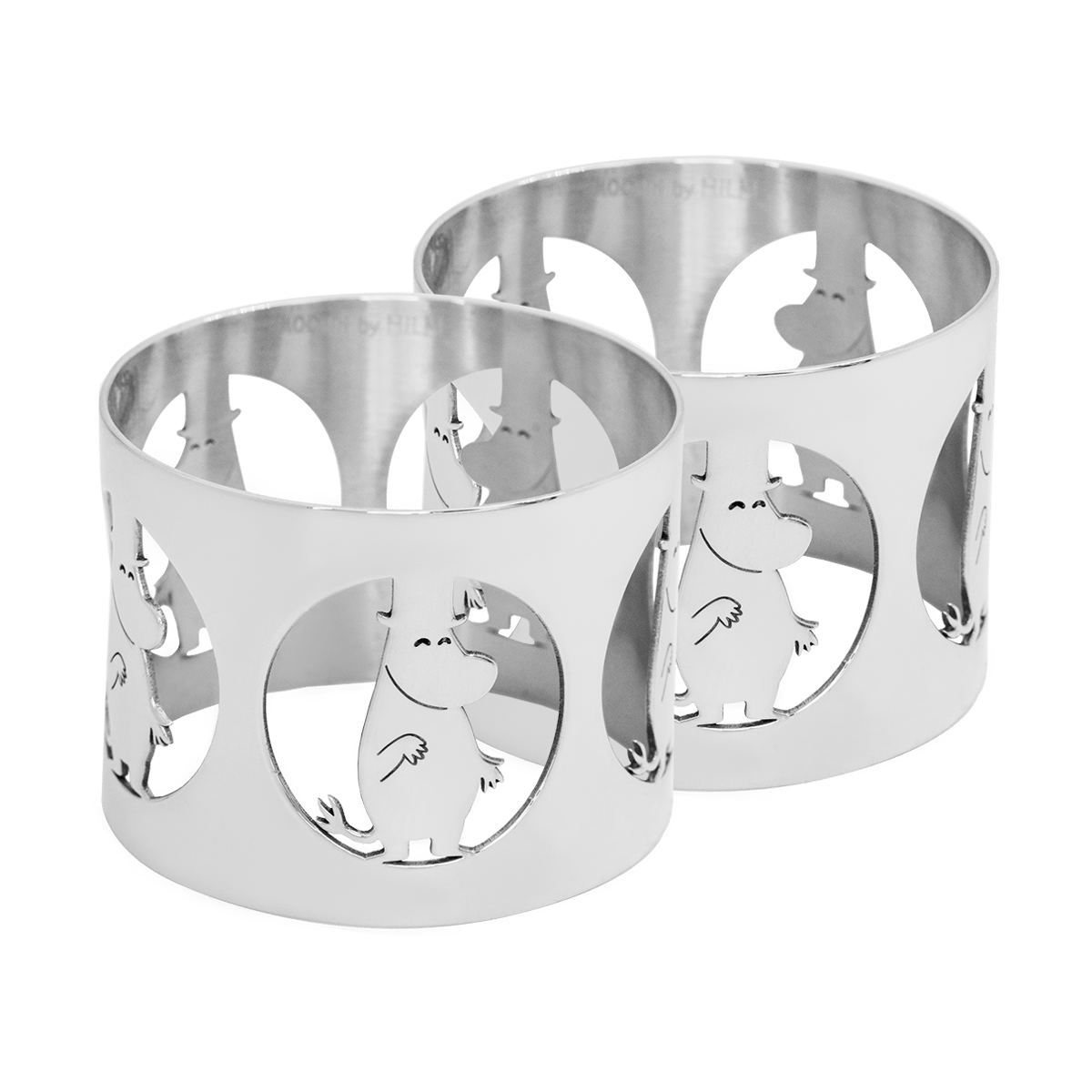 Hilke - Hilke x Mummi serviettringer 5 cm 2 stk Mummipappa nikkelbelagt messing