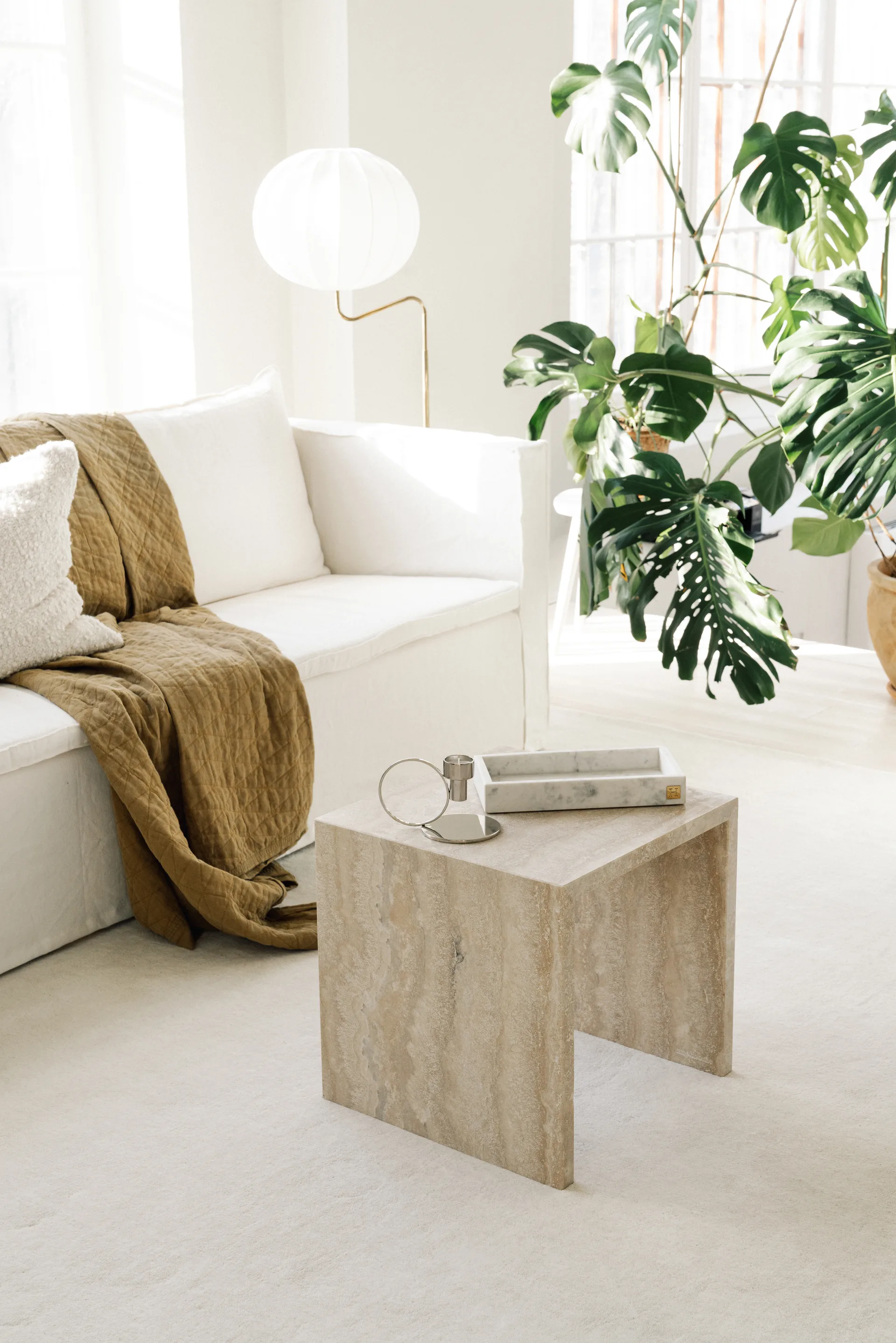 Insieme lysestake, Forkrommet messing Hilke Collection