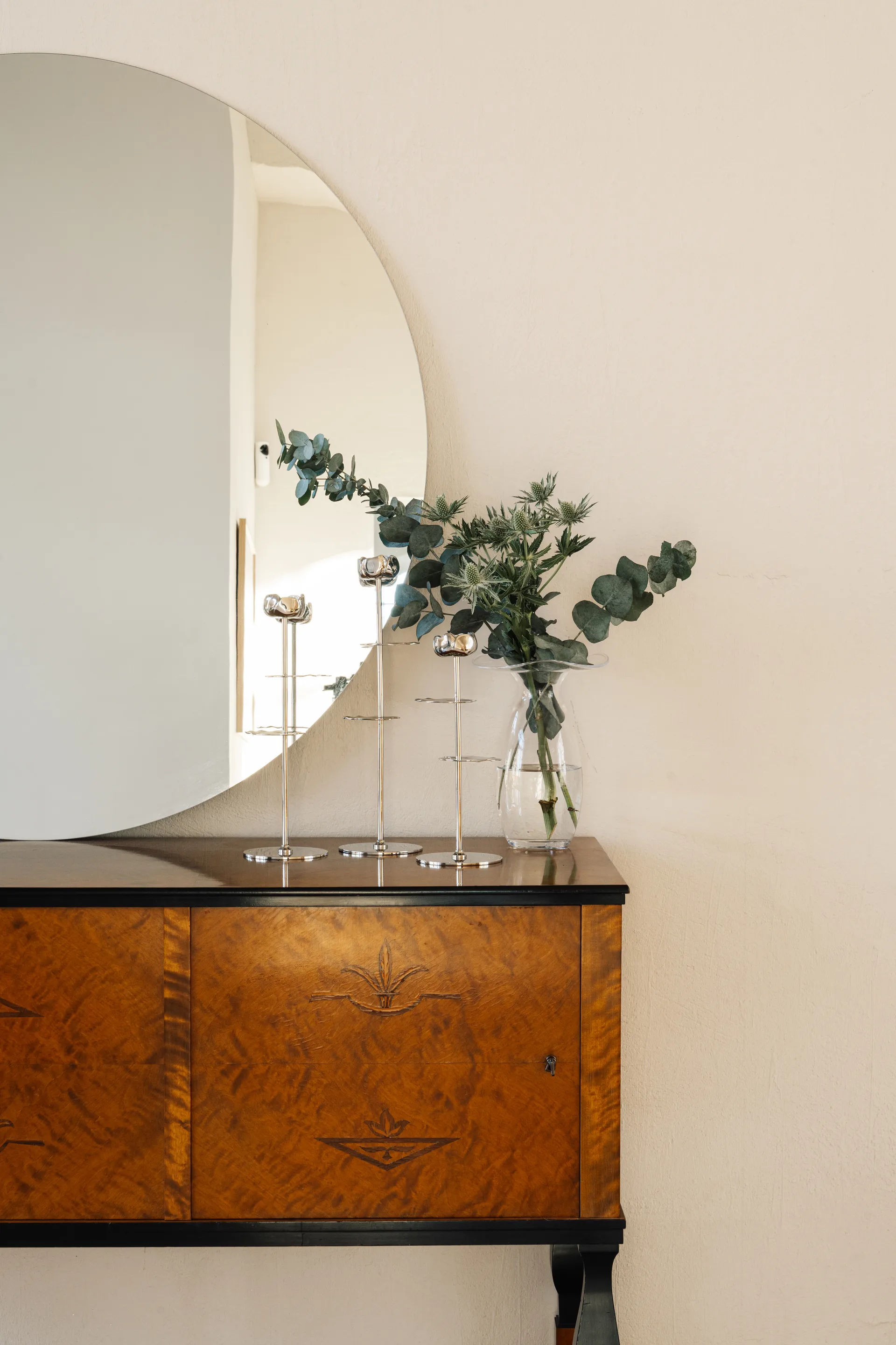 Ninfea Alta lysestake 35 cm, Forkrommet messing Hilke Collection