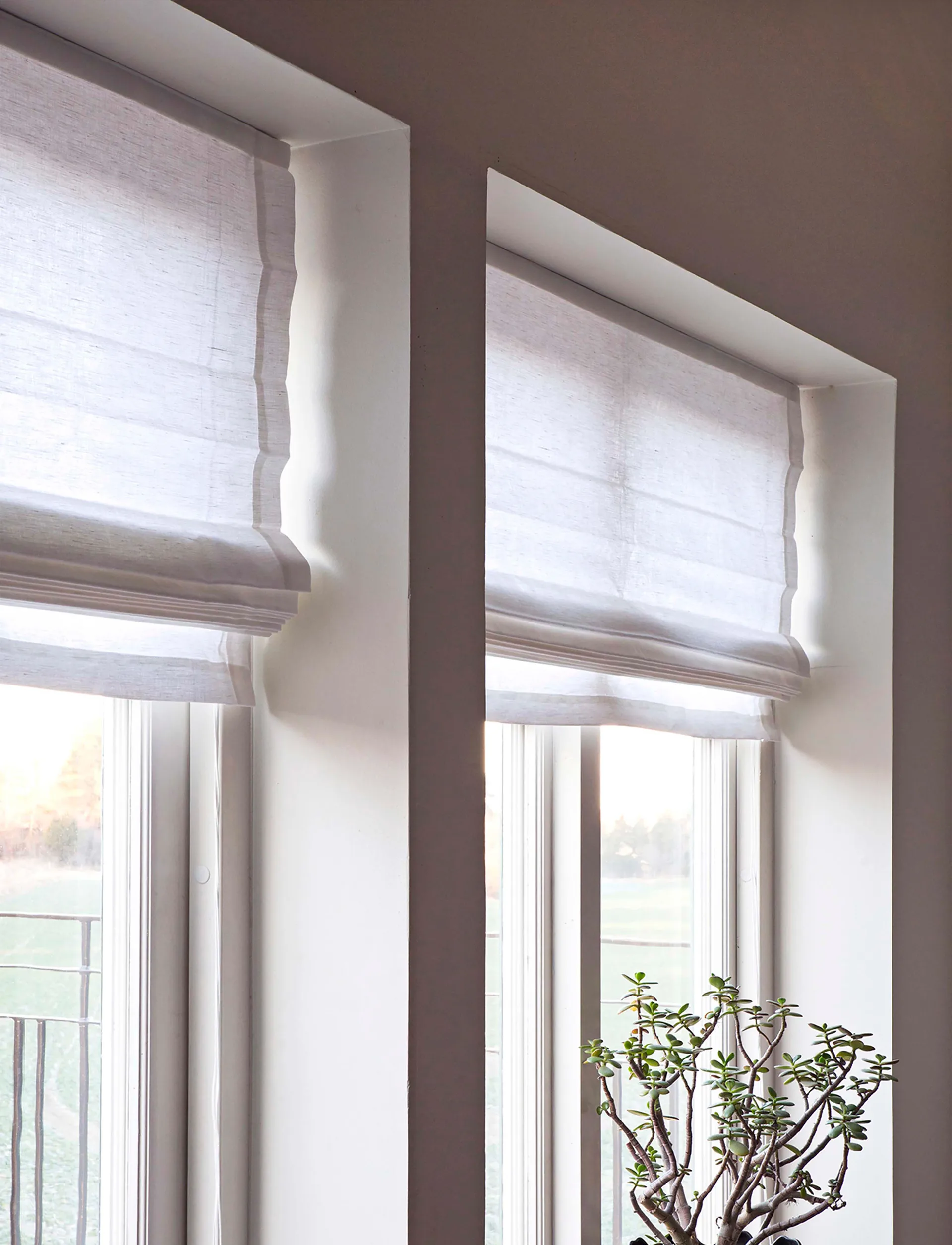 Ebba løftegardin Optical White, 60x180 cm Himla