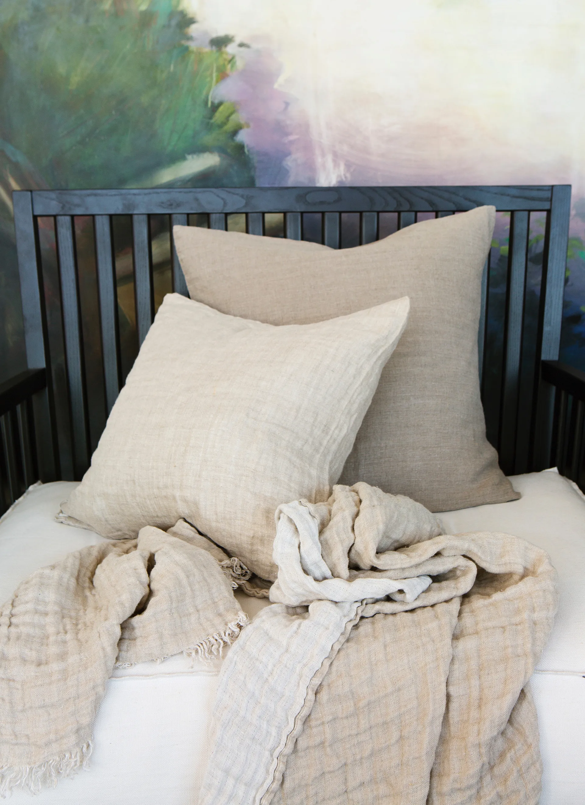 Hannelin pledd 130c170 cm, natural-white (beige-hvit) Himla