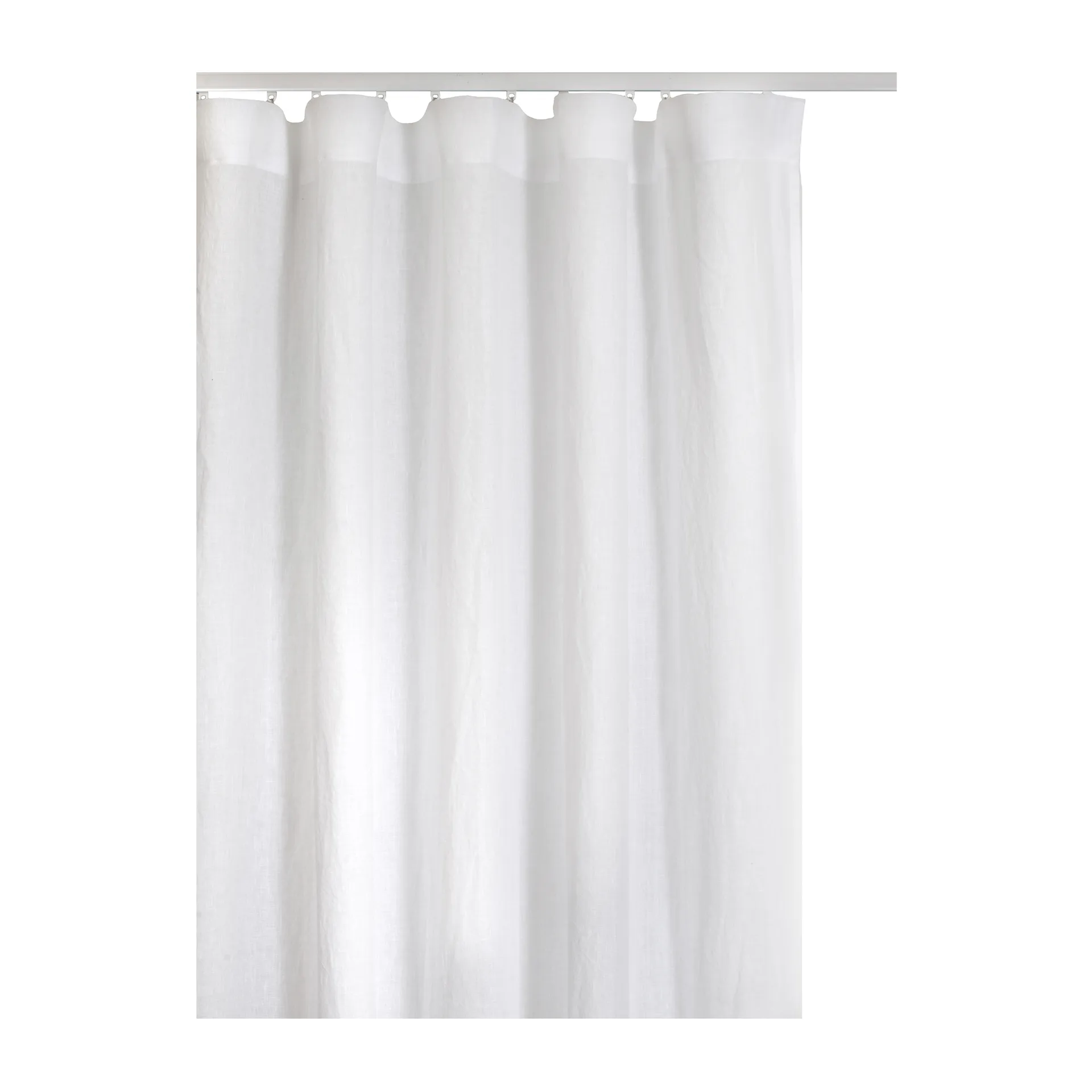 Springtime gardin med rynkebånd 136 x 250 cm, White  Himla
