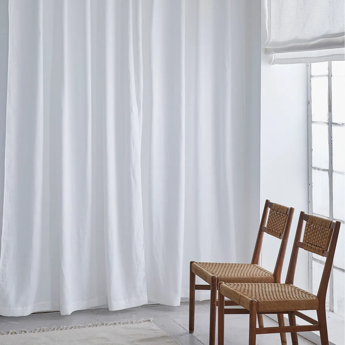 Springtime gardin med rynkebånd 280x290 cm, Hvit Himla