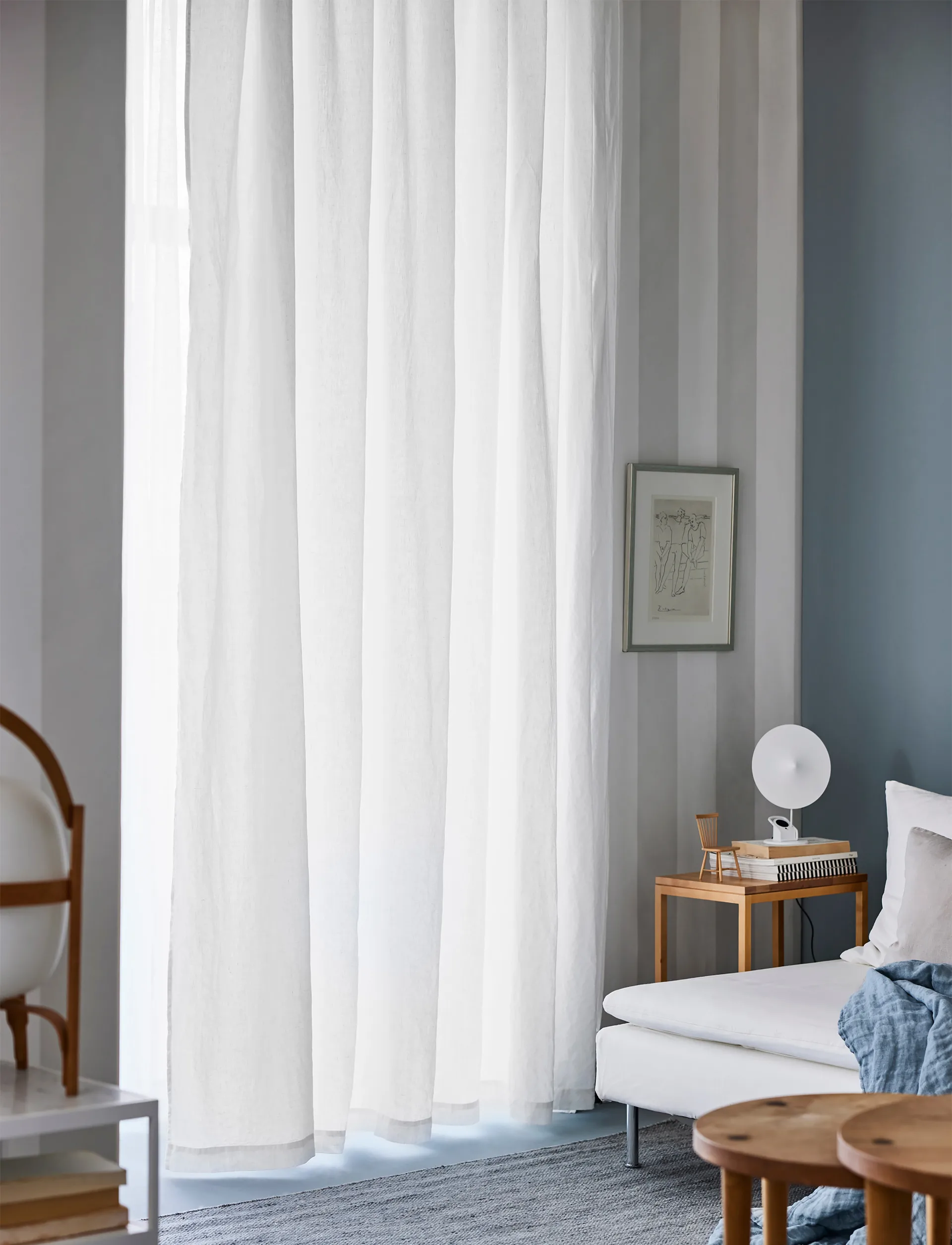 Sunrise gardin med plissébånd 280x290 cm, White Himla