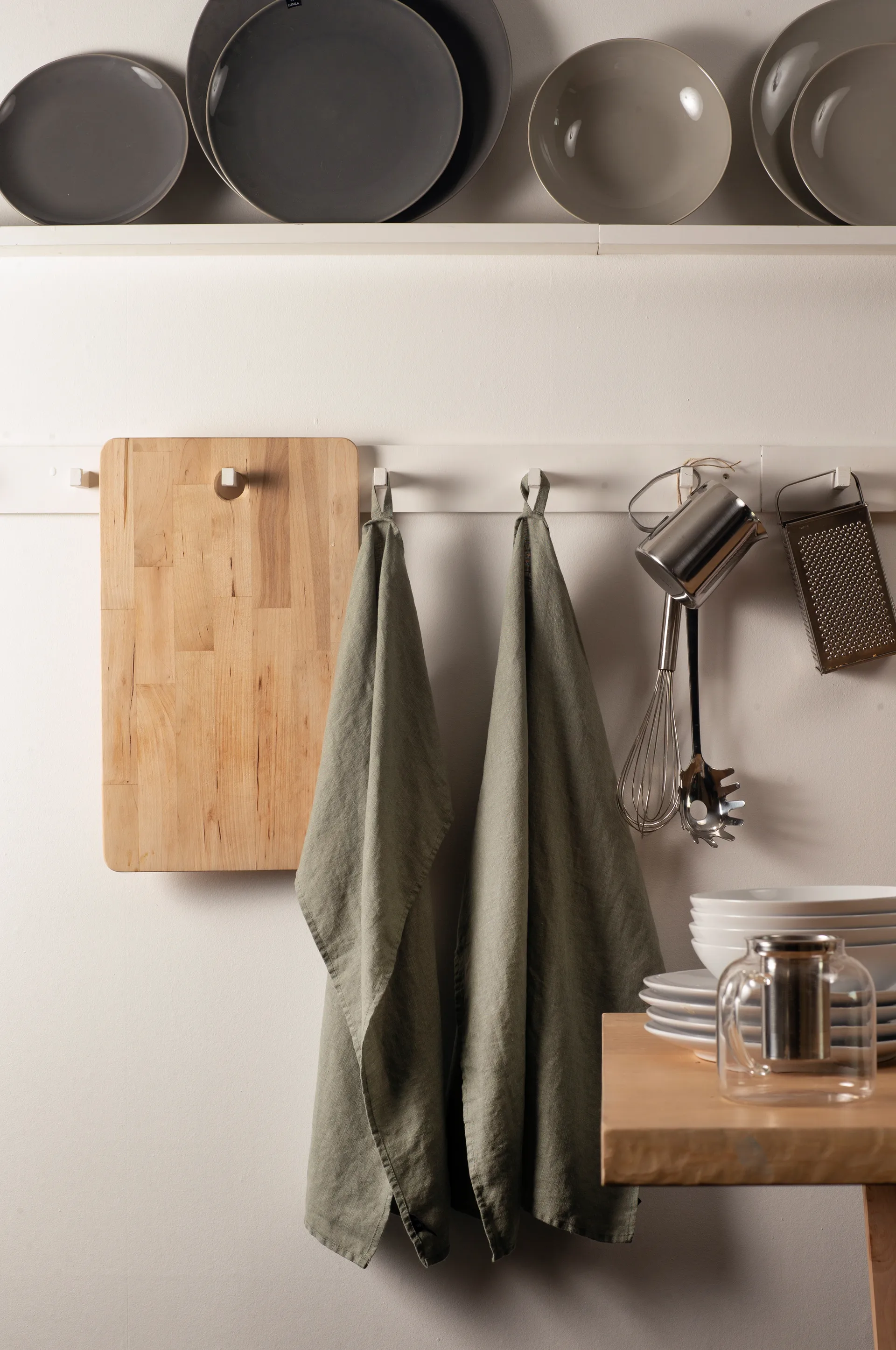 Sunshine kjøkkenhåndkle 2-pakning, Sage Himla