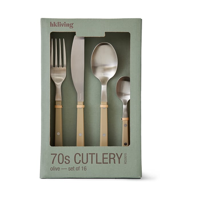 70's bestikksett 16 deler - Olive - HKliving