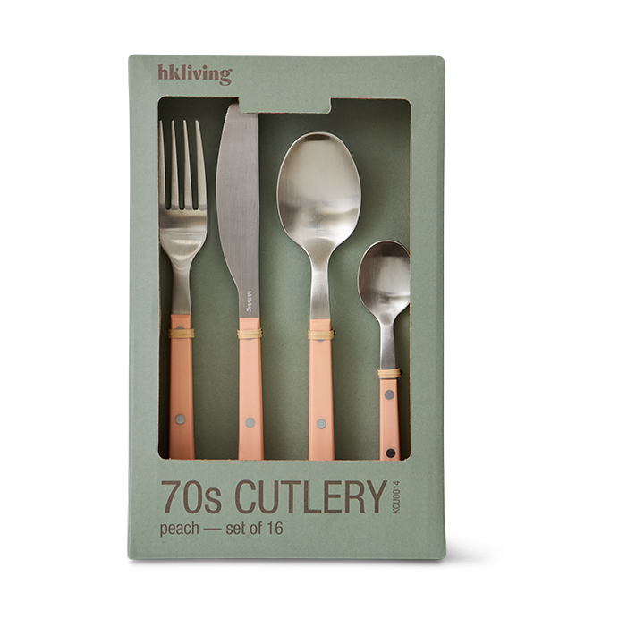 HKliving 70's bestikksett 16 deler Peach
