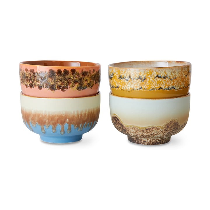 70's bolle Ø13,5 cm 4-pakning - Seabreeze - HKliving