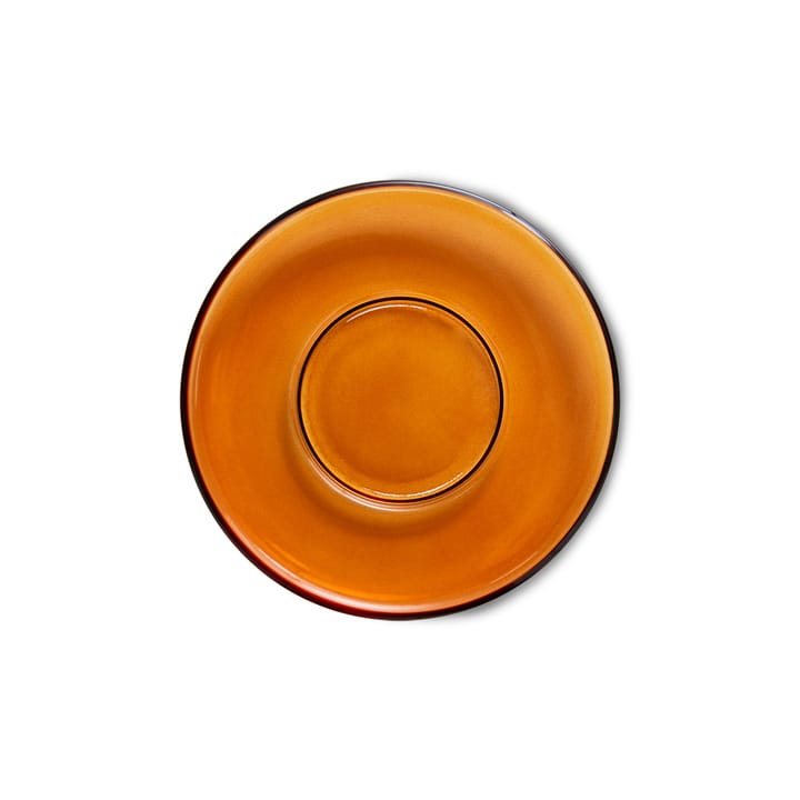 70's glassware kaffefat Ø 10,6 cm 4-pakning, Amber brown HKliving